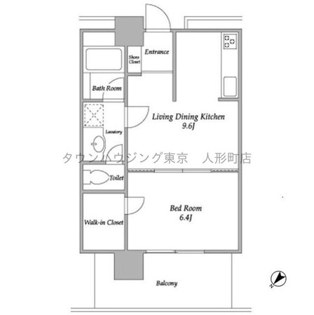 プラザタワー勝どきの物件間取画像